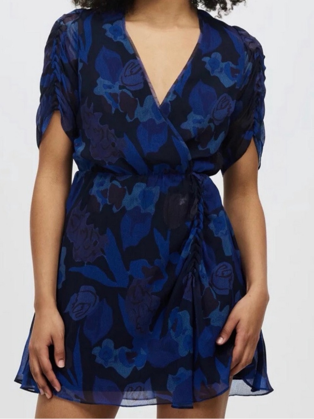 Ted Baker Navy and Royal Blue Floral Dress